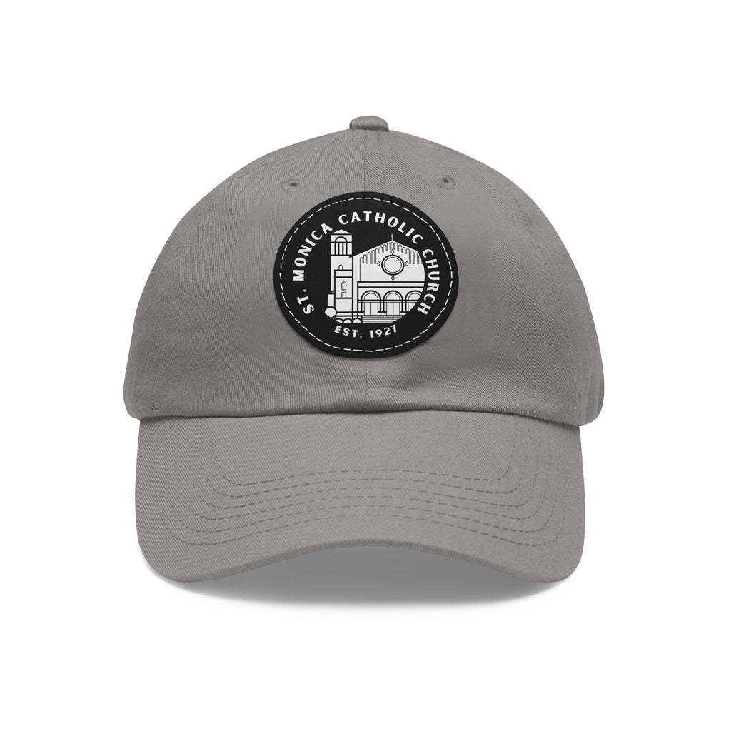 St. Monica Parish Icon Dad Hat – Leather Patch Edition