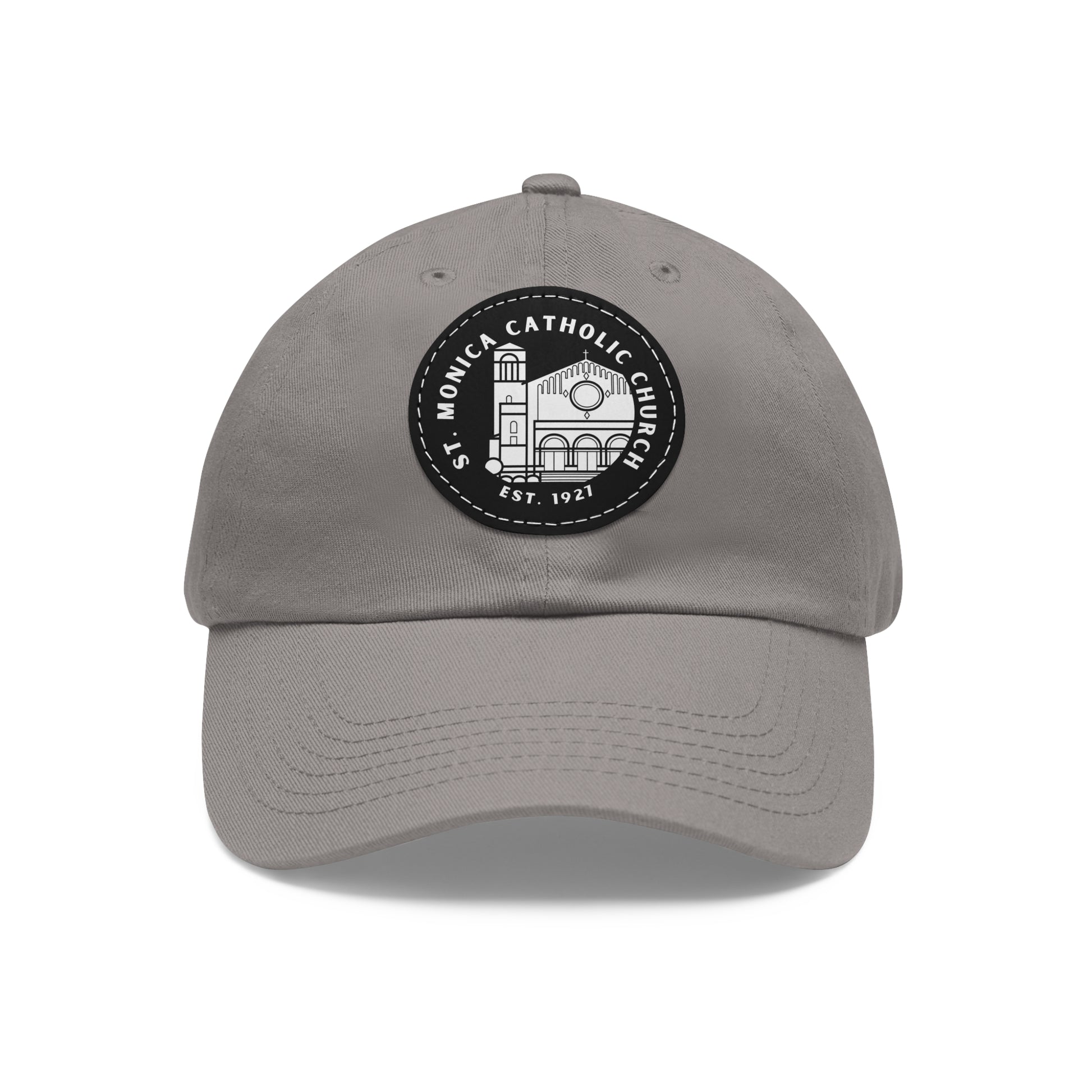 St. Monica Parish Icon Dad Hat – Leather Patch Edition