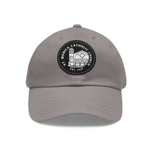 St. Monica Parish Icon Dad Hat – Leather Patch Edition