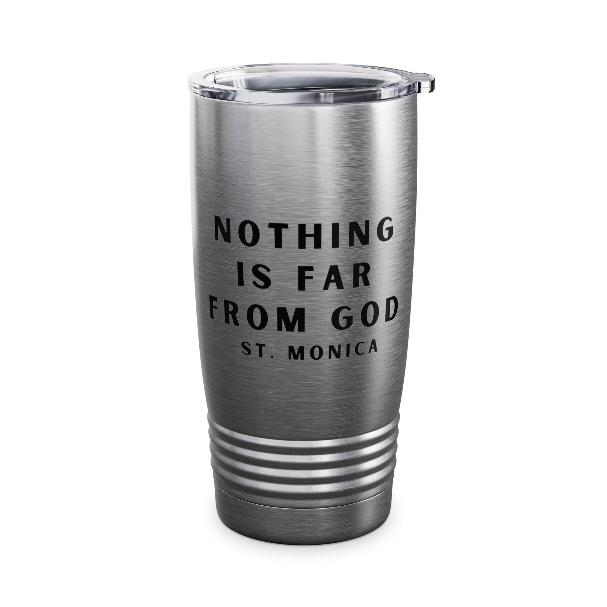St. Monica Travel Mug – “Nothing is Far from God”