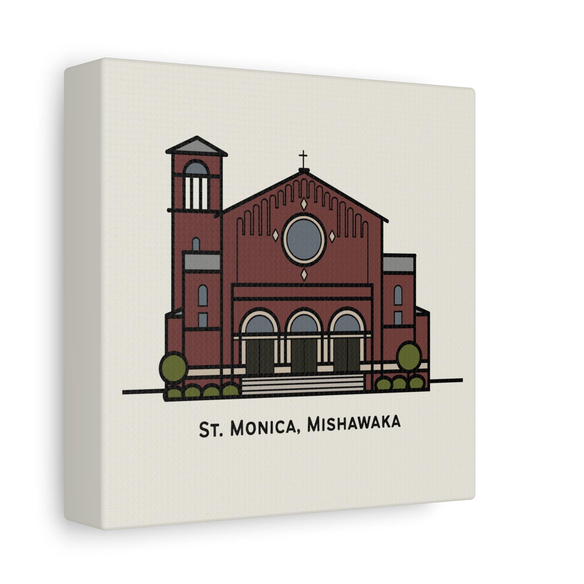 St. Monica Parish Icon Stretched Canvas