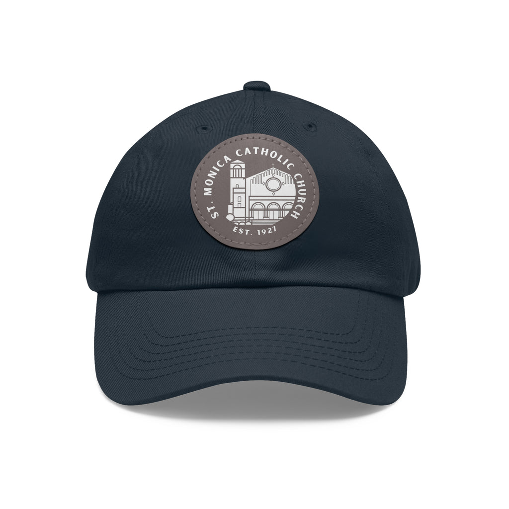 St. Monica Parish Icon Dad Hat – Leather Patch Edition