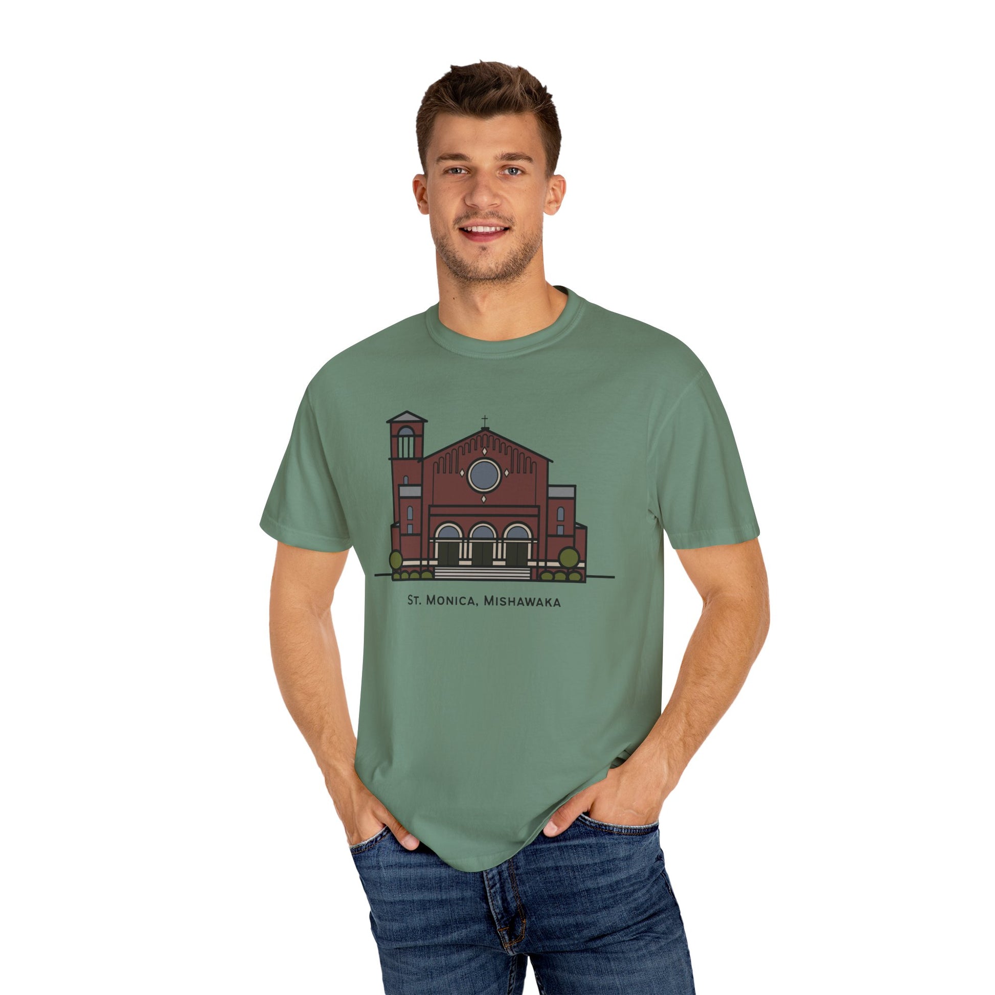 St. Monica Parish Icon T-Shirt - "Nothing is Far from God"