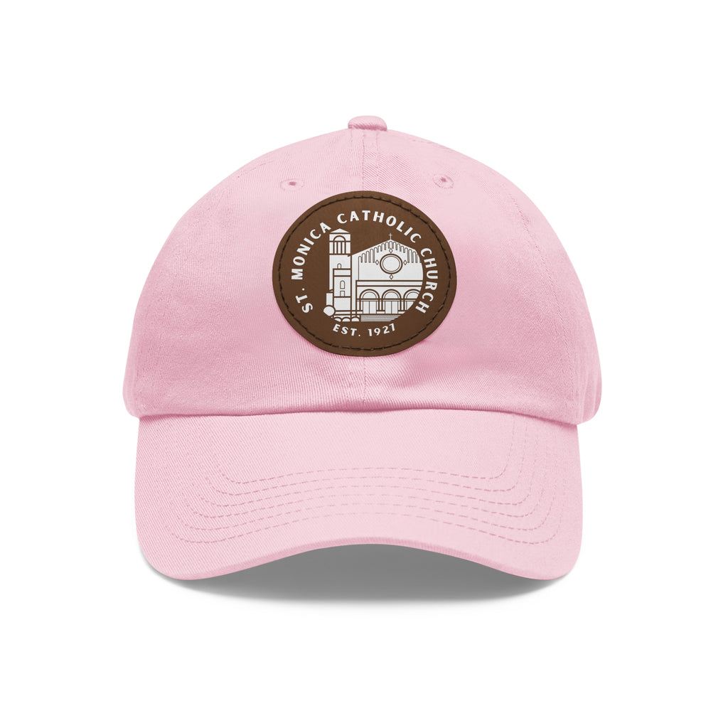 St. Monica Parish Icon Dad Hat – Leather Patch Edition