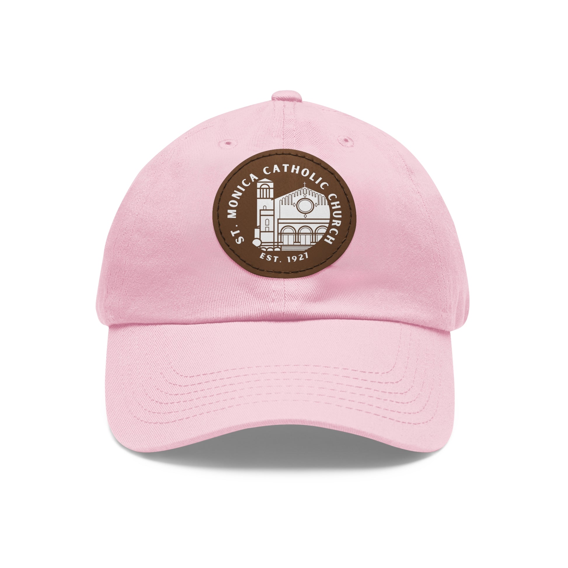 St. Monica Parish Icon Dad Hat – Leather Patch Edition