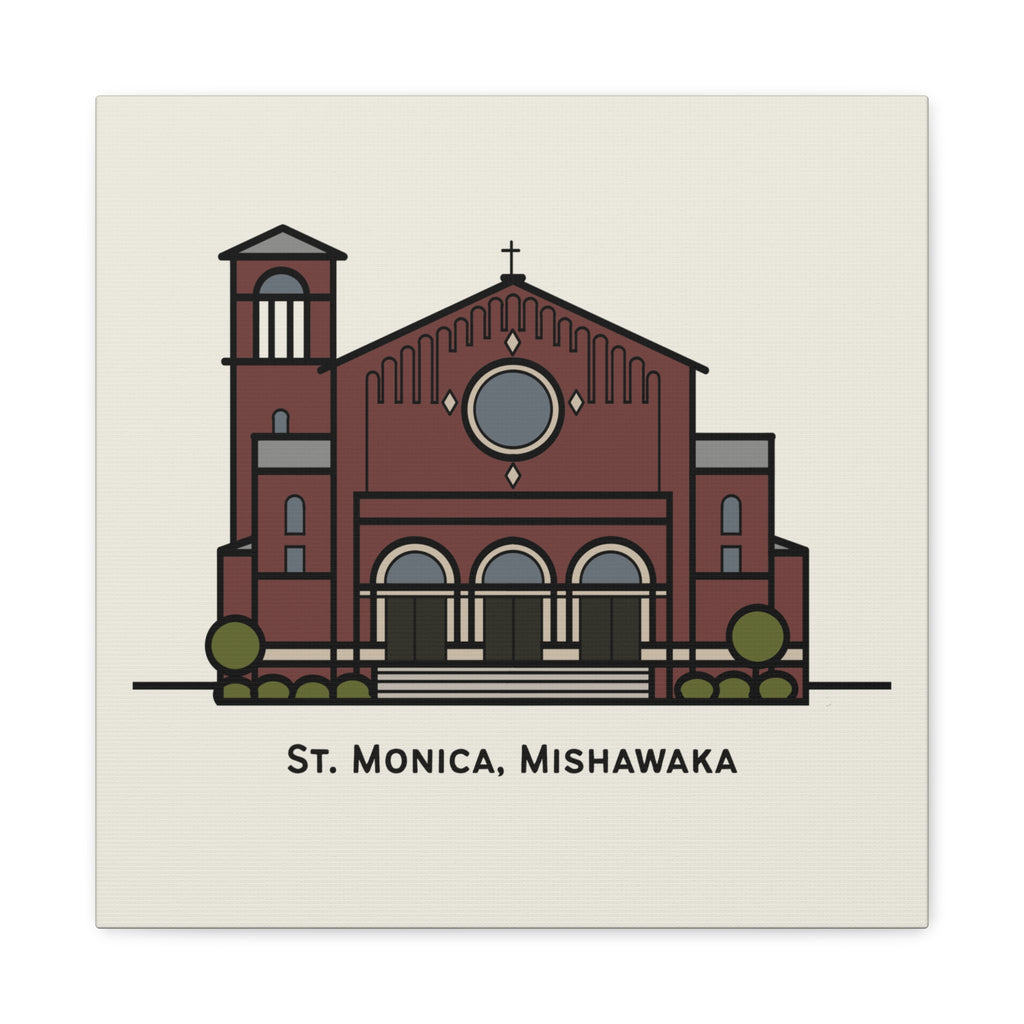 St. Monica Parish Icon Stretched Canvas