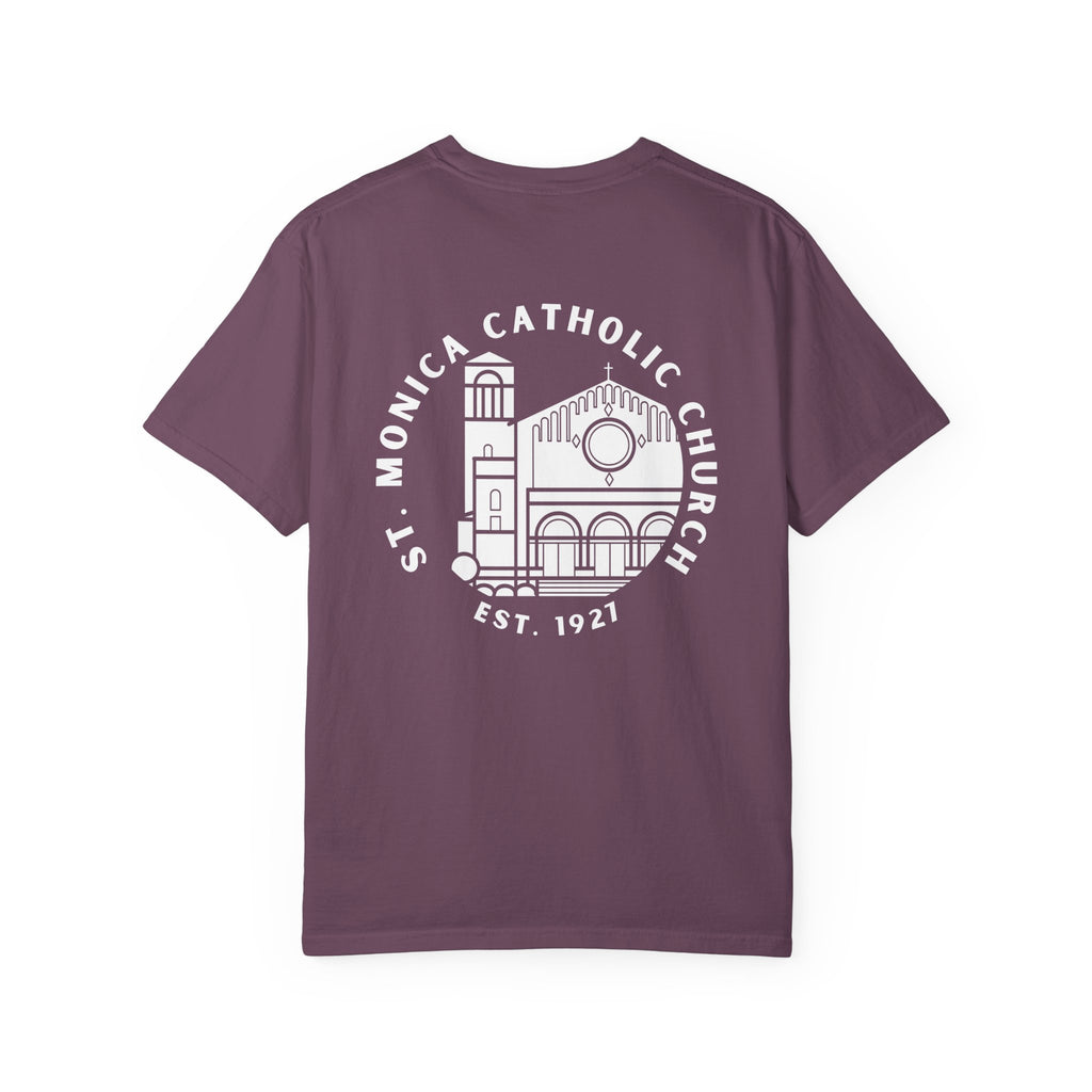 St. Monica "Nothing is Far from God" T-Shirt - Icon on Back