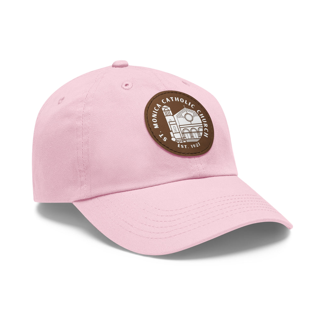 St. Monica Parish Icon Dad Hat – Leather Patch Edition