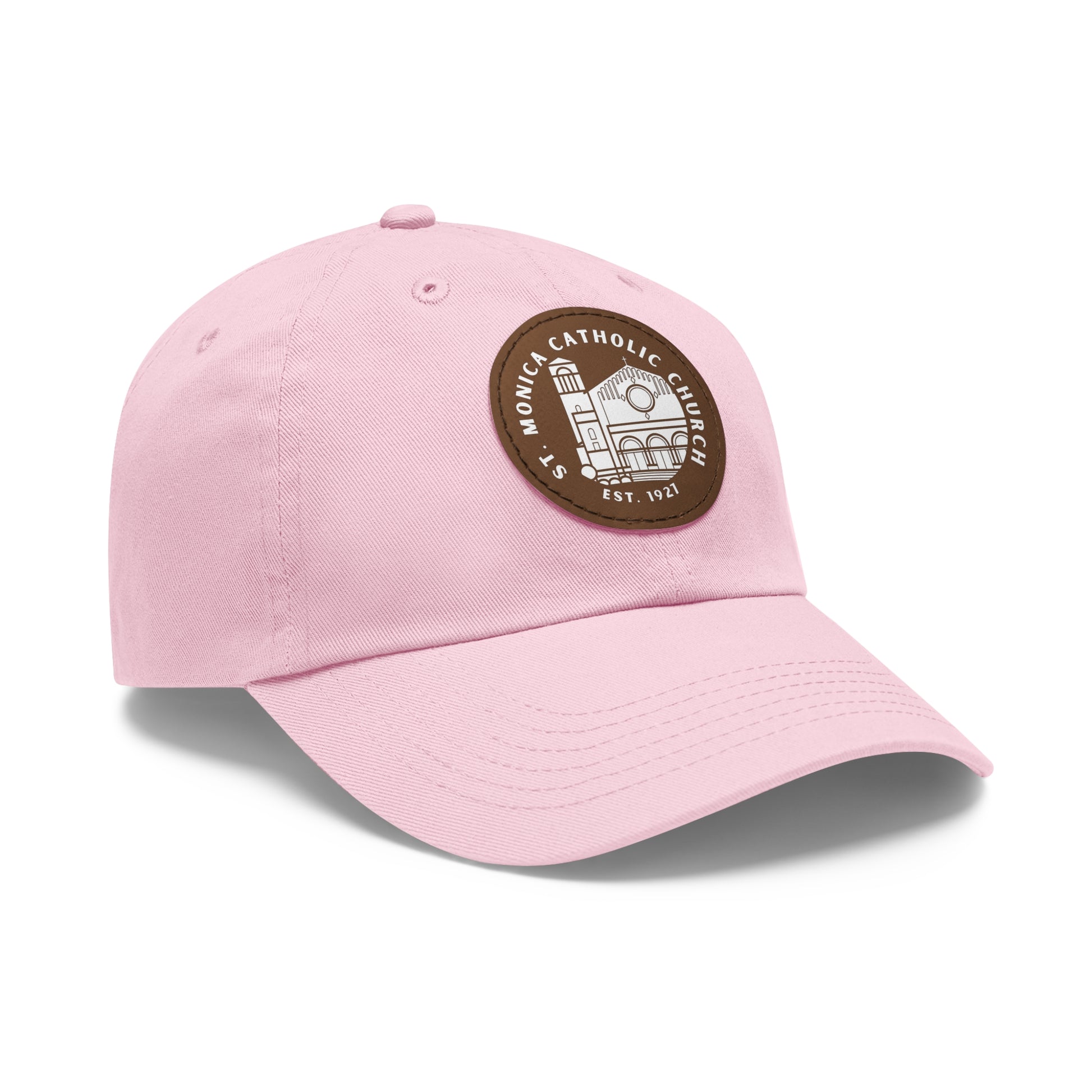 St. Monica Parish Icon Dad Hat – Leather Patch Edition