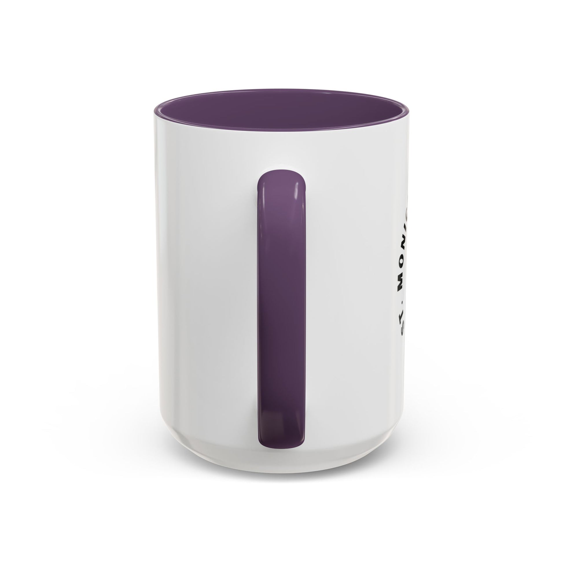 St. Monica Parish Icon Mug – “Nothing is Far from God” (15 oz, Purple Accent)