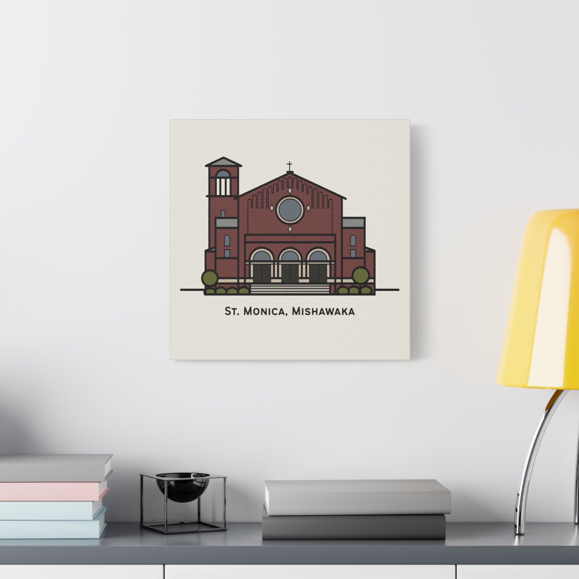 St. Monica Parish Icon Stretched Canvas
