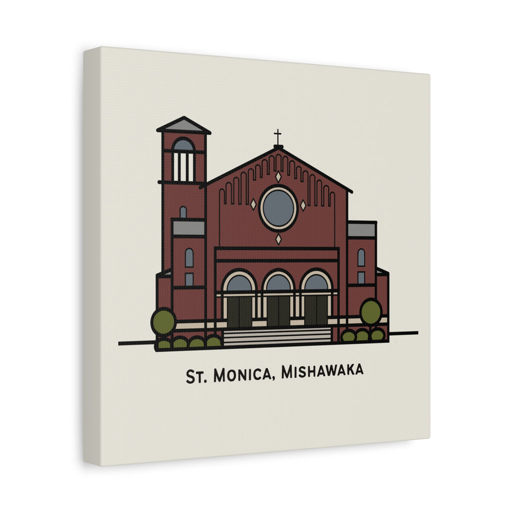 St. Monica Parish Icon Stretched Canvas