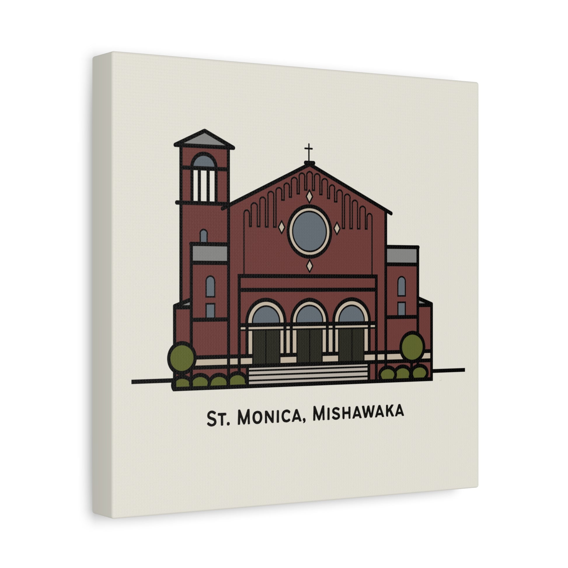 St. Monica Parish Icon Stretched Canvas