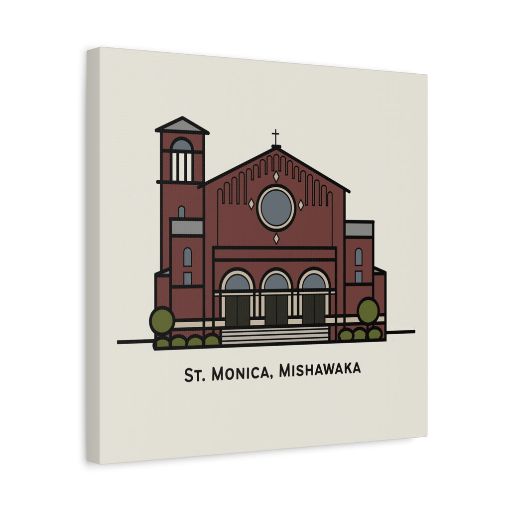 St. Monica Parish Icon Stretched Canvas