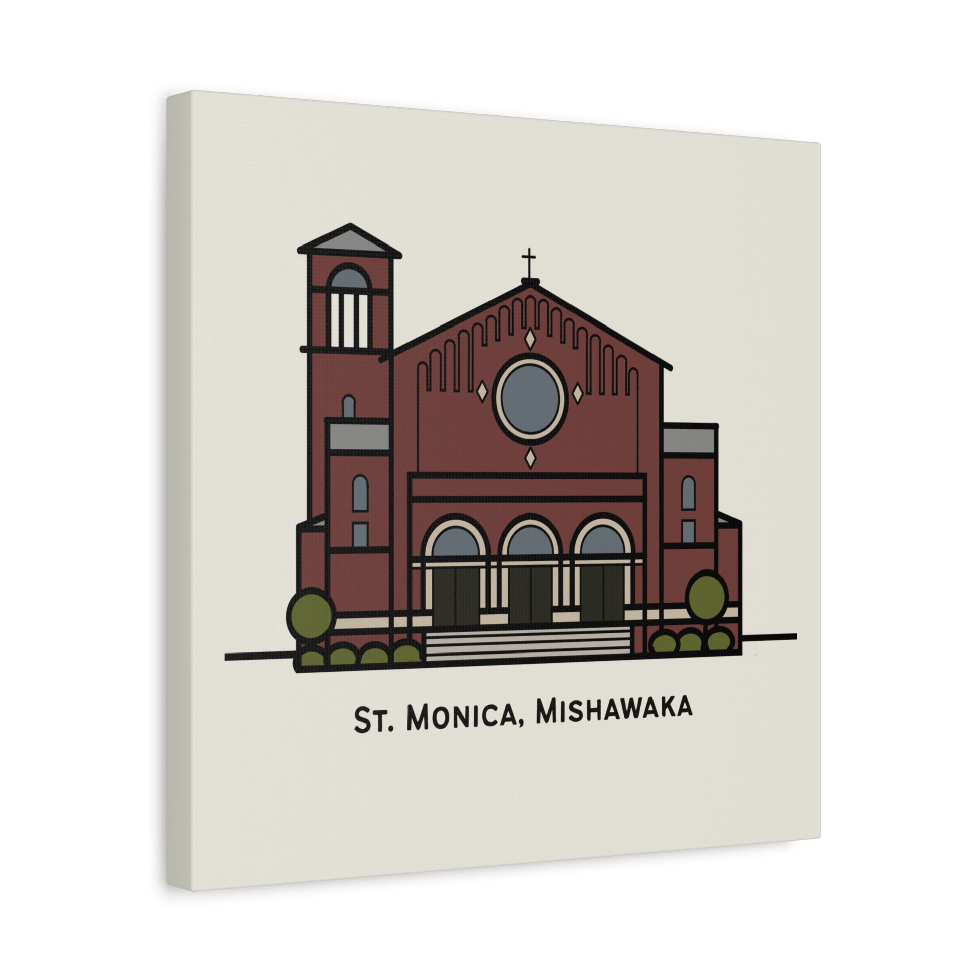 St. Monica Parish Icon Stretched Canvas