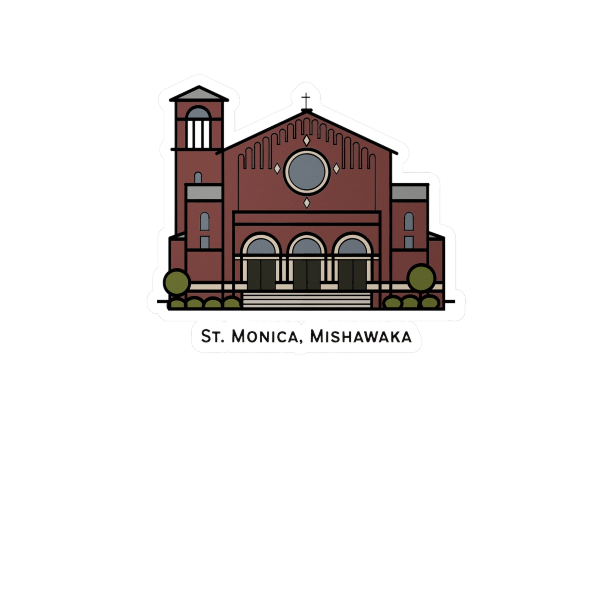 St. Monica Parish Icon Vinyl Decal – Kiss-Cut Sticker