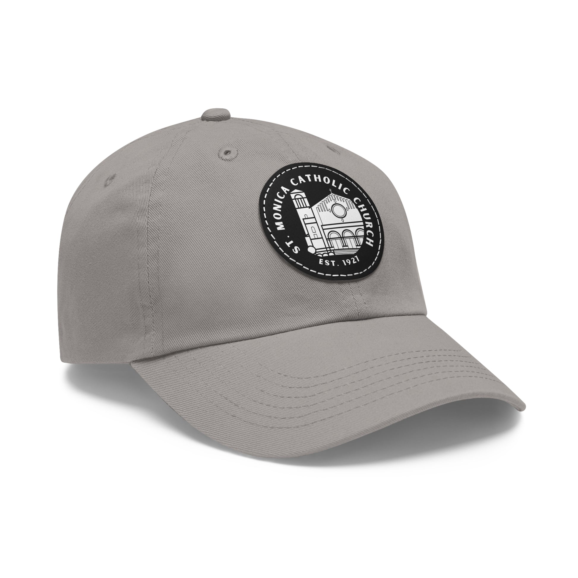 St. Monica Parish Icon Dad Hat – Leather Patch Edition