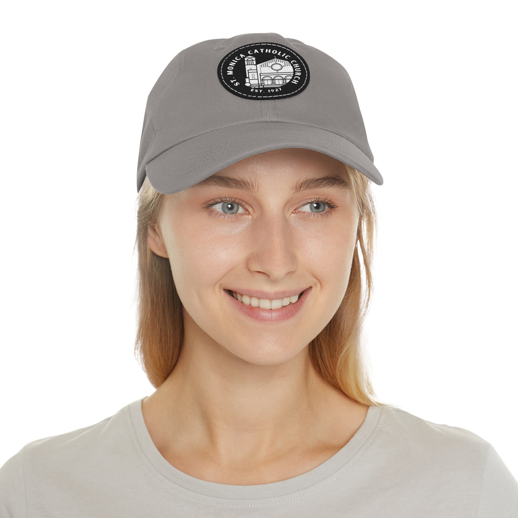 St. Monica Parish Icon Dad Hat – Leather Patch Edition