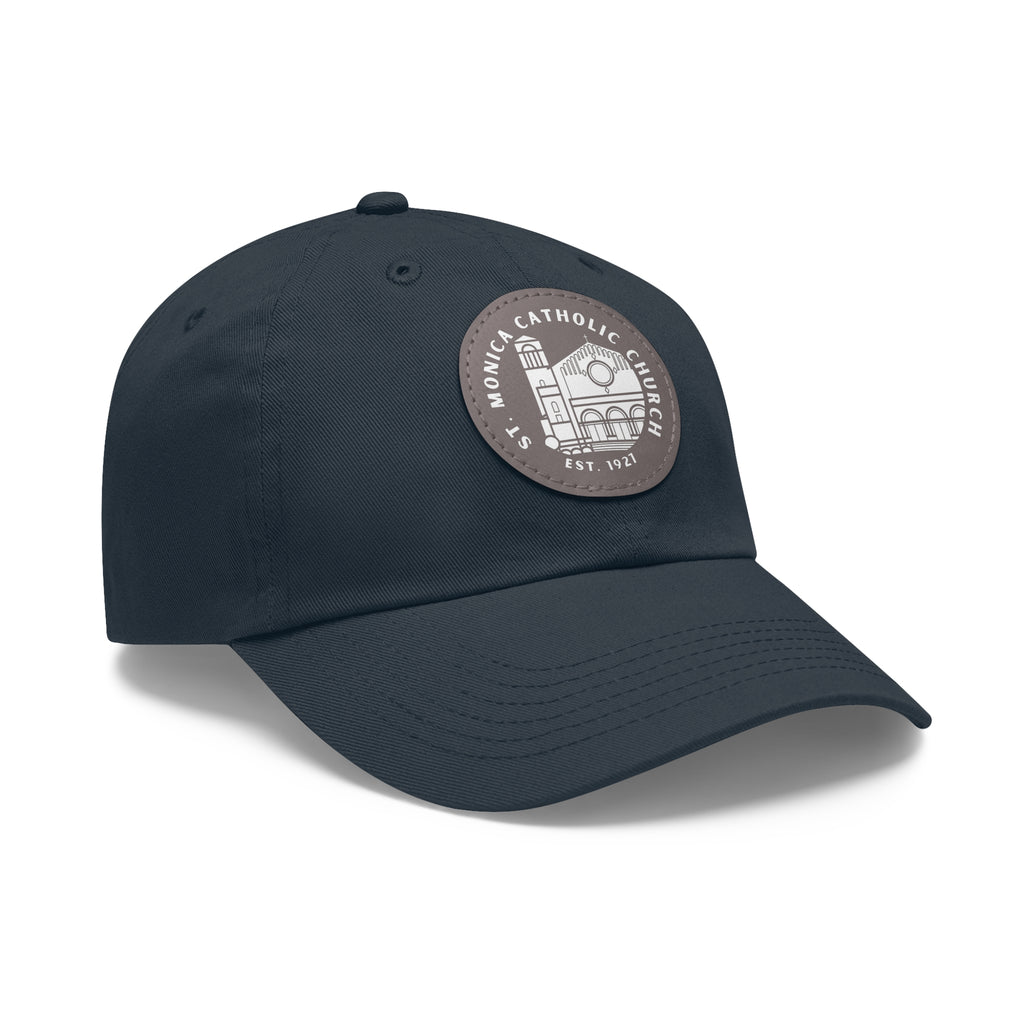 St. Monica Parish Icon Dad Hat – Leather Patch Edition